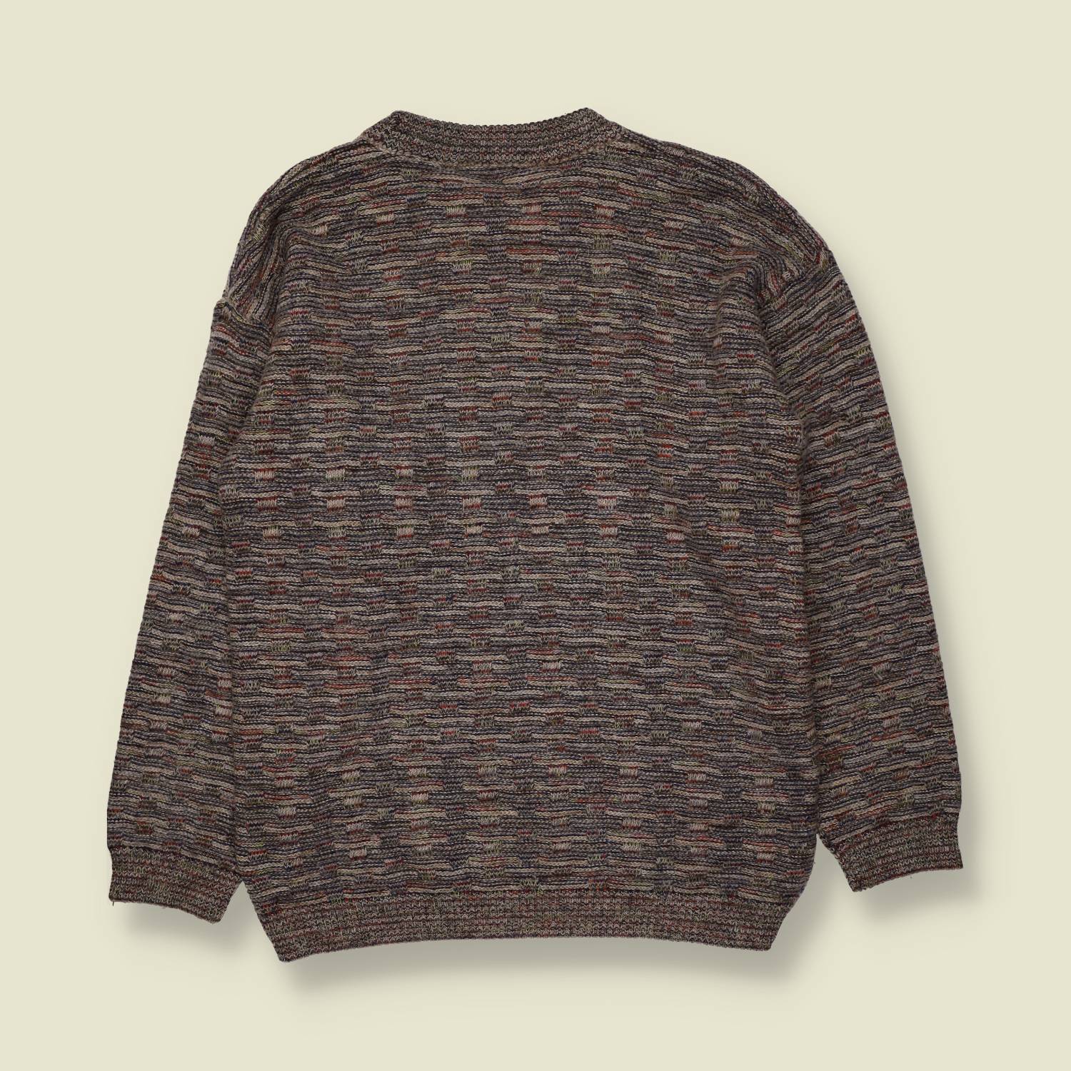 1980s | Space Dye Knit | Brown Multi - XS