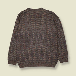 1980s | Space Dye Knit | Brown Multi - XS
