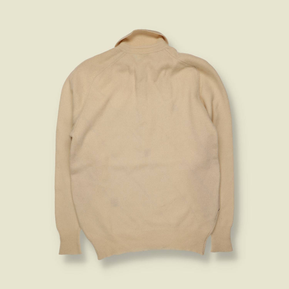 1980s | Carlo Club | Collared Knit | Cream - XXS