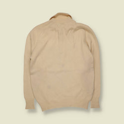 1980s | Carlo Club | Collared Knit | Cream - XXS