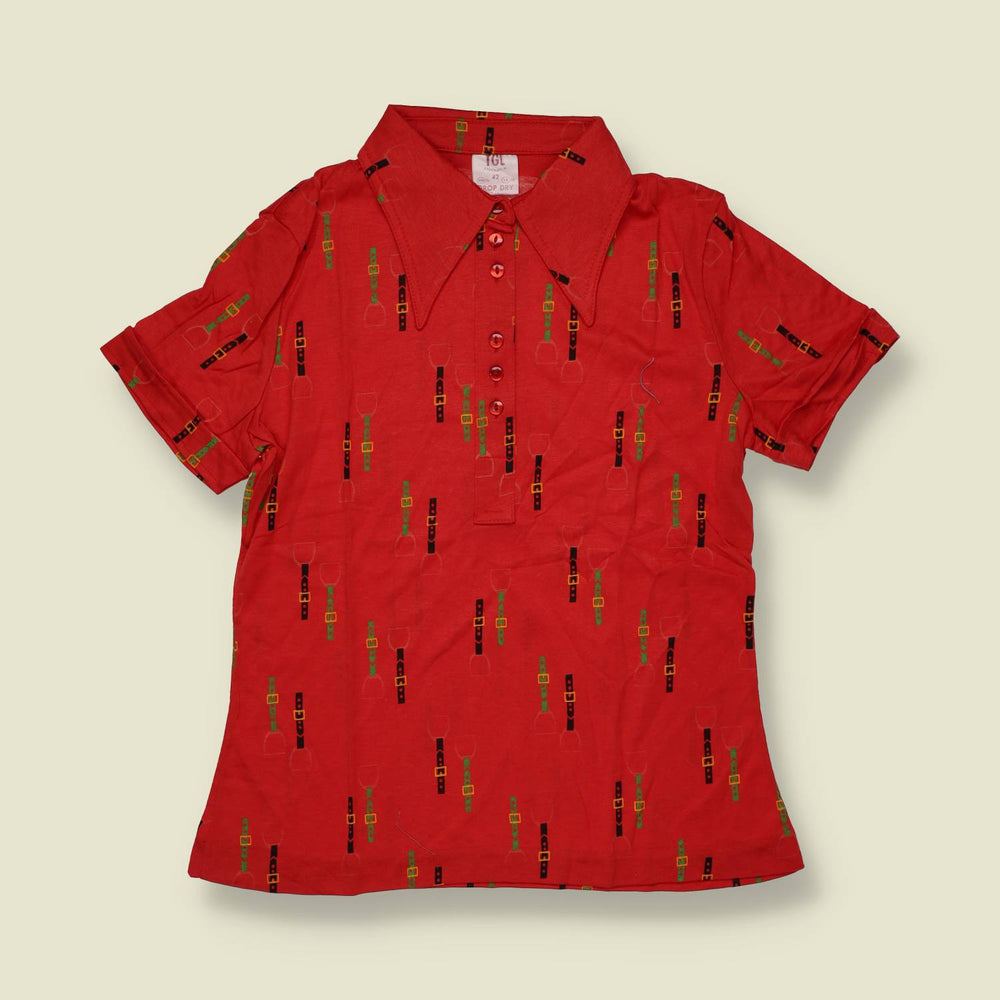 1970s | TGL | Deadstock Blouse | Red Multi - 6