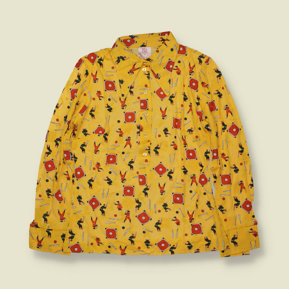 1970s | TGL | Deadstock Blouse | Yellow Multi - 10