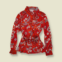 1970s | TGL | Deadstock Blouse | Red Multi - 12
