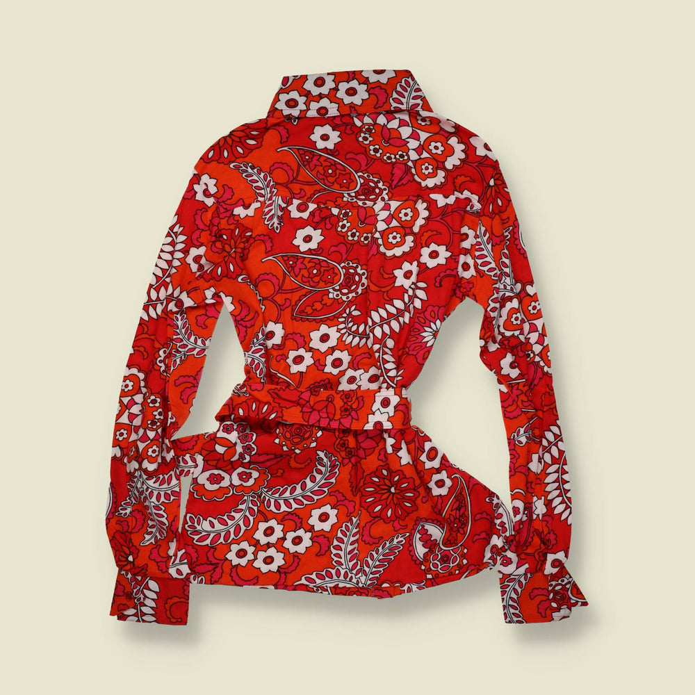 1970s | TGL | Deadstock Blouse | Red Multi - 12