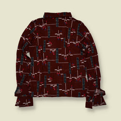 1970s | TGL | Deadstock Blouse | Brown Multi - 12