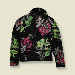 1970s | Unbranded | Floral Blouse | Black Multi - 14