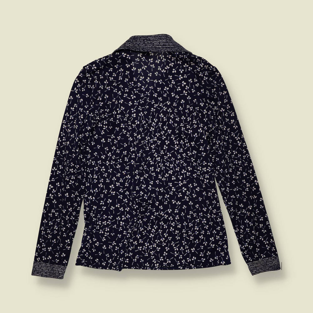 1970s | Ruffo | Blouse | Navy Floral - 6