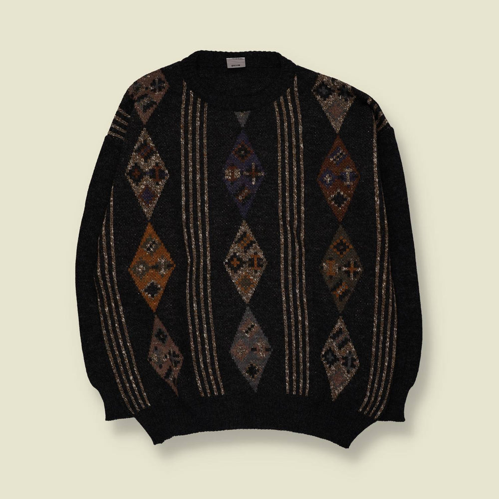 1980s | Knit | Black - 3XL