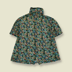 1970s | Floral Blouse | Black Multi - 12