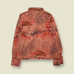 1970s | TGL | Landscape Blouse | Rust Multi - 10