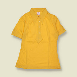 1970s | TGL | Deadstock Dagger Collar Blouse | Mustard Yellow - 8