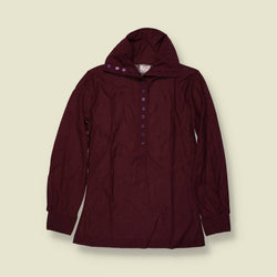 1970s | TGL | Deadstock Button Collar Blouse | Burgundy - 6
