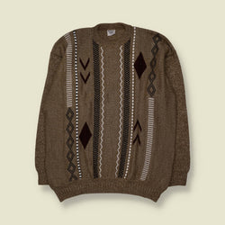 1980s | Newtex | Knit | Brown - XL