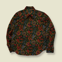 1970s | Floral Blouse | Green Multi - 14