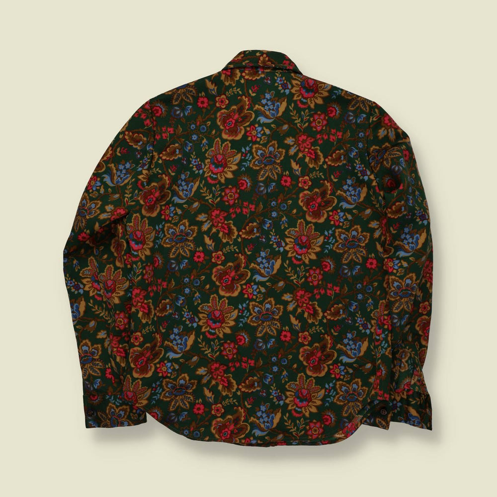 1970s | Floral Blouse | Green Multi - 14