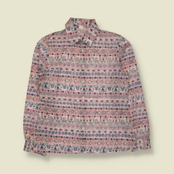 1970s | Folk Print Blouse | Cream Multi - 12