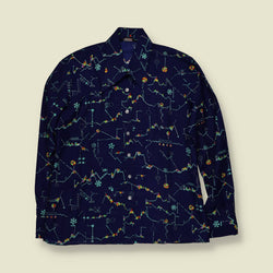 1970s | Abstract Print Blouse | Navy Multi - 12