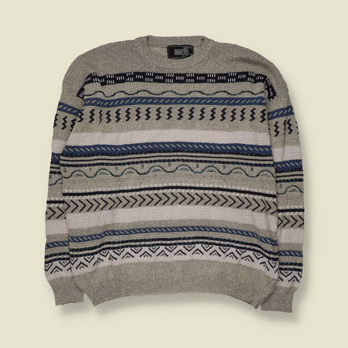 1980s | Maselli | Knit | Grey - XL