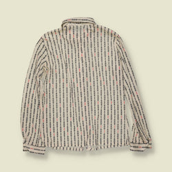 1970s | Geometric Stripe Blouse | Cream Multi - 12