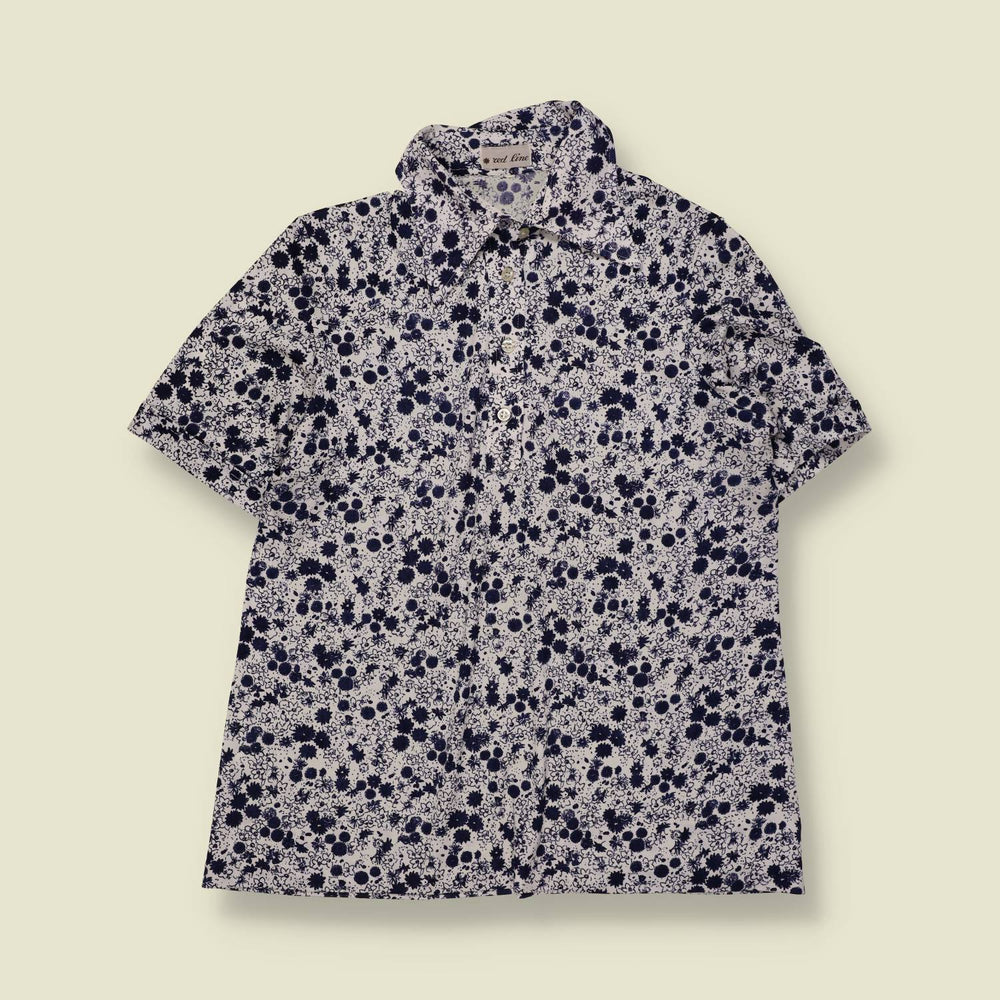 1970s | Red Line | Blouse | Navy Floral - 8