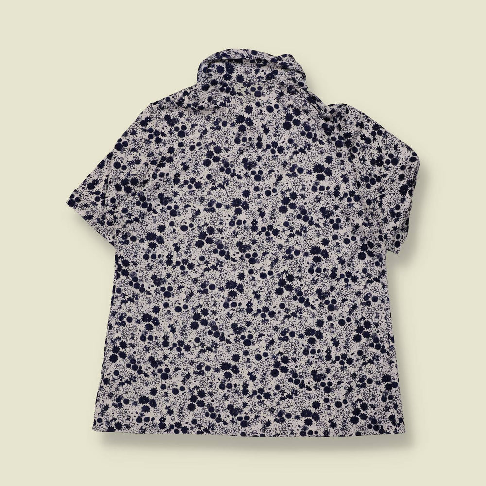 1970s | Red Line | Blouse | Navy Floral - 8