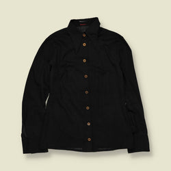 1970s | Edwards | Dagger Collar Blouse | Black - 8