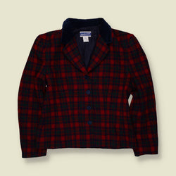 1980s | Pendleton | Tartan Wool Blazer | Red & Green - 10