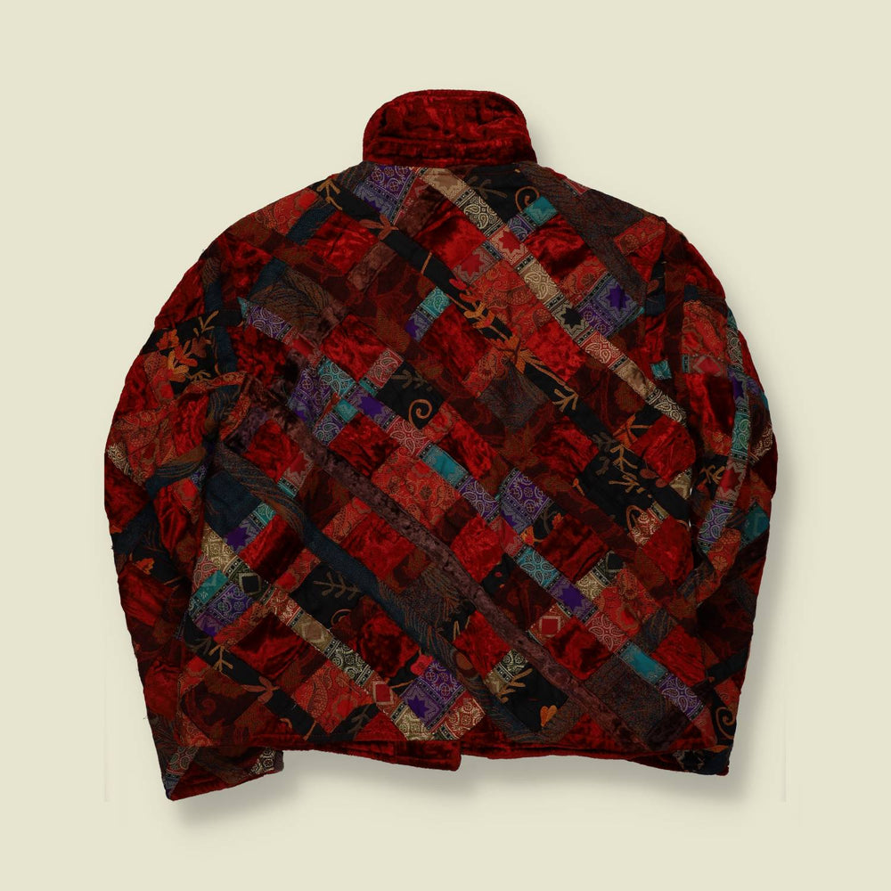 1980s | Coldwater Creek | Quilted Patchwork Jacket | Red Multi - 12