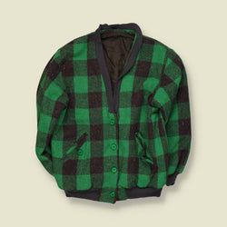 1980s | Buffalo Check Jacket | Green & Charcoal - 12