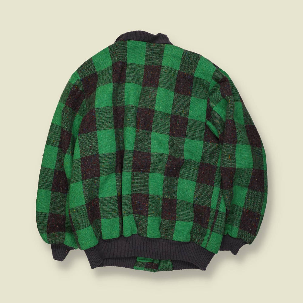 1980s | Buffalo Check Jacket | Green & Charcoal - 12