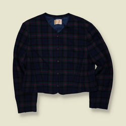 1980s | Pendleton | Tartan Wool Jacket | Navy Multi - 14