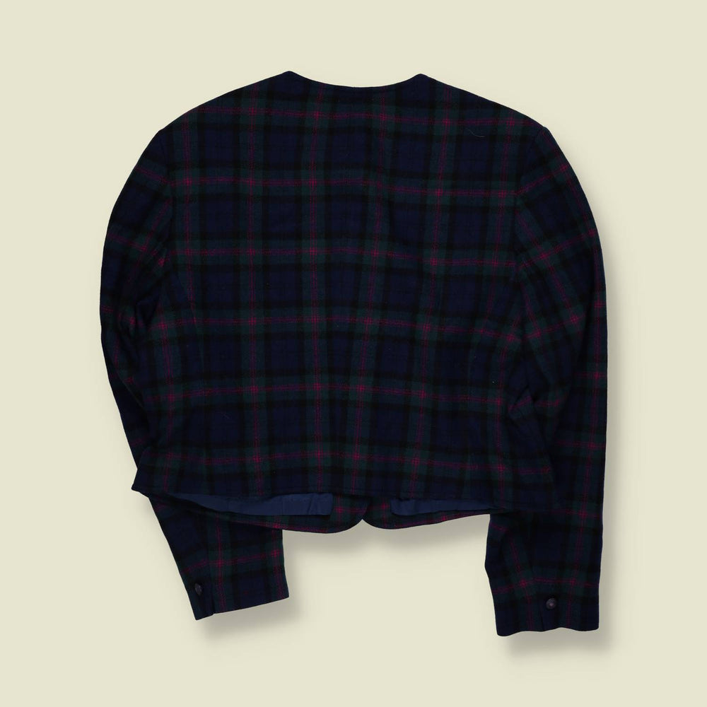 1980s | Pendleton | Tartan Wool Jacket | Navy Multi - 14