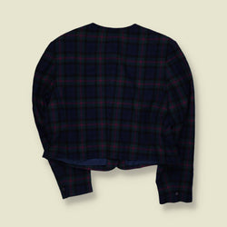1980s | Pendleton | Tartan Wool Jacket | Navy Multi - 14