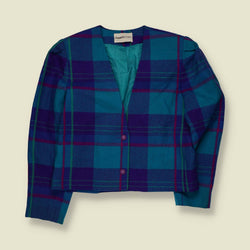 1980s | Tannersport | Tartan Jacket | Teal & Purple - 10