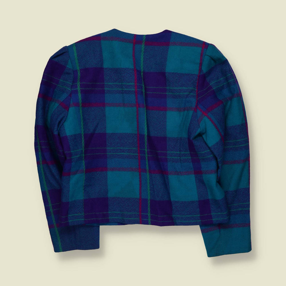 1980s | Tannersport | Tartan Jacket | Teal & Purple - 10