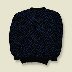1980s | Nuovo Moda | Knit | Blue & Black - XL