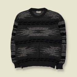 1980s | Monello | Knit | Grey & Black - L
