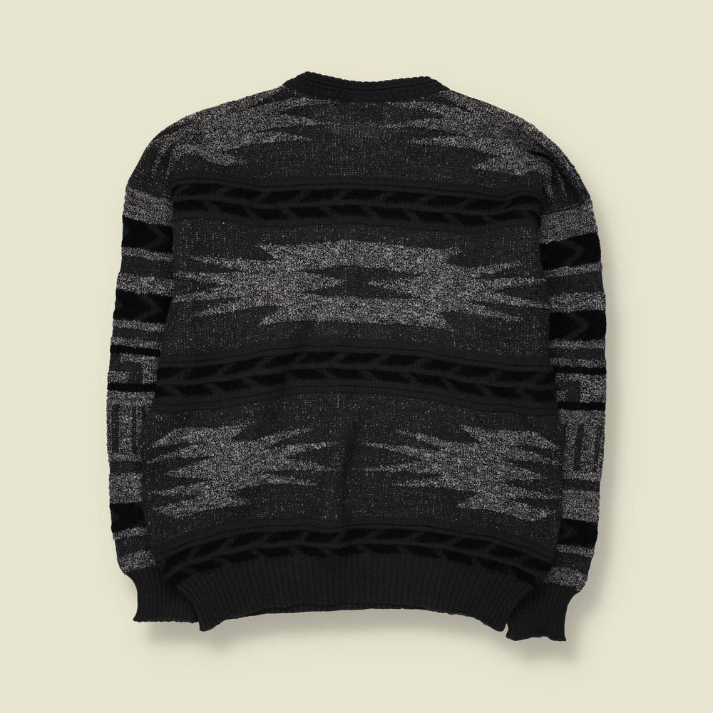 1980s | Monello | Knit | Grey & Black - L