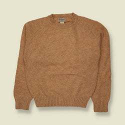 1980s | L.L.Bean | Shetland Wool Knit | Camel - XS