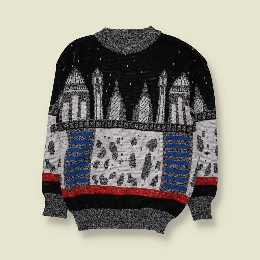 1980s | Novelty Skyline | Knit | Multi - S