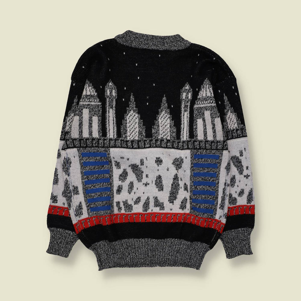 1980s | Novelty Skyline | Knit | Multi - S