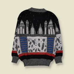 1980s | Novelty Skyline | Knit | Multi - S