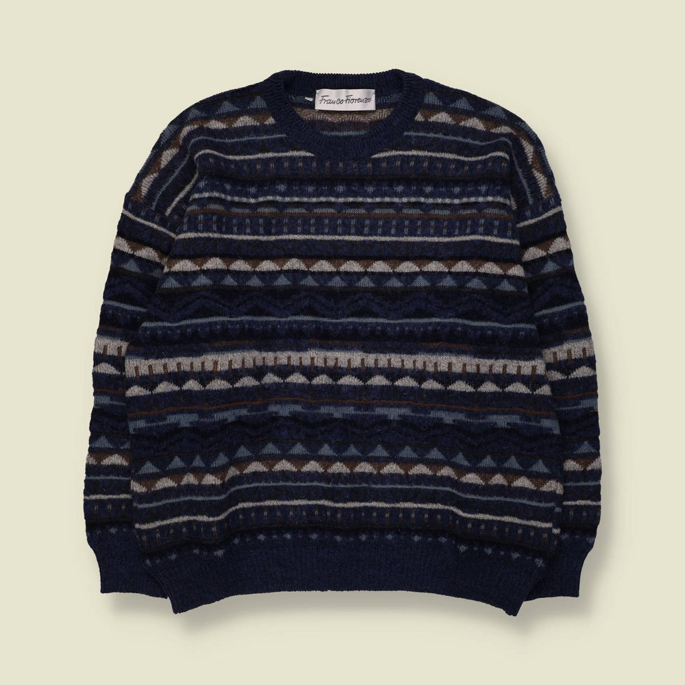 1980s | Franco Fiorenzo | Knit | Navy Multi - L