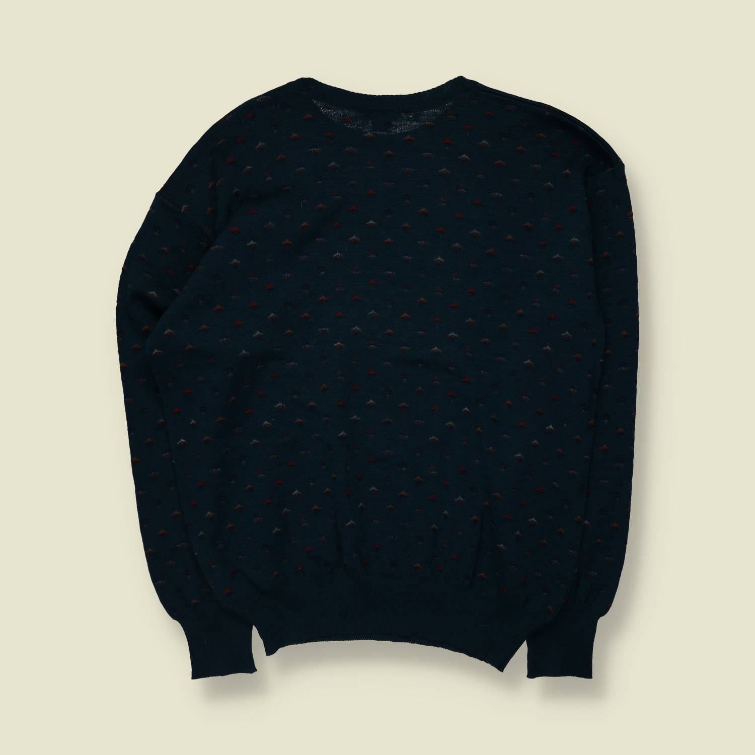 1980s | Neiman Marcus | 100% Wool Knit | Navy - XL