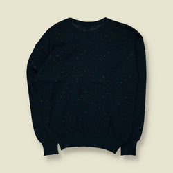 1980s | Neiman Marcus | 100% Wool Knit | Navy - XL