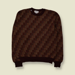 1980s | Tricots St. Raphael | 100% Wool Knit | Brown - L