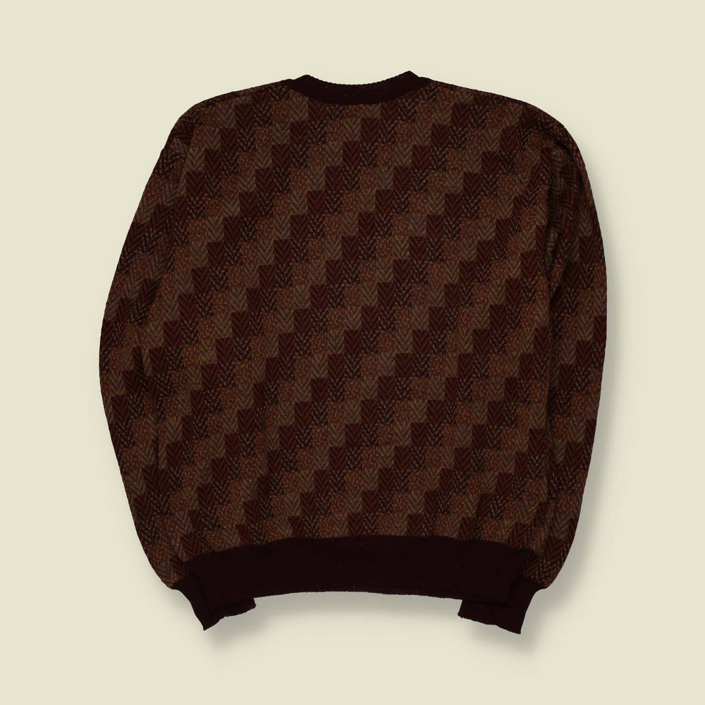 1980s | Tricots St. Raphael | 100% Wool Knit | Brown - L