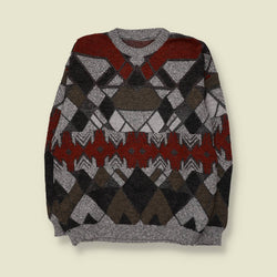 1980s | Knit | Grey Multi - 3XL