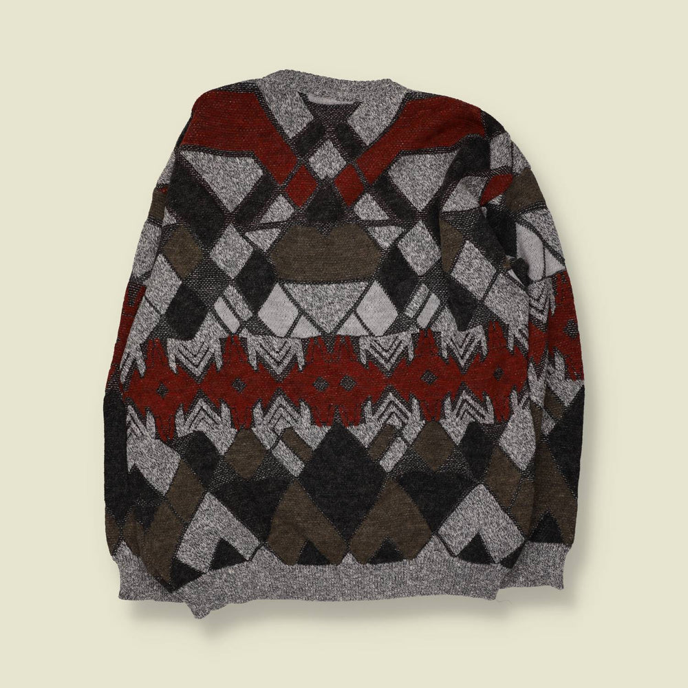 1980s | Knit | Grey Multi - 3XL
