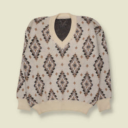 1980s | Knit | Cream Multi - M